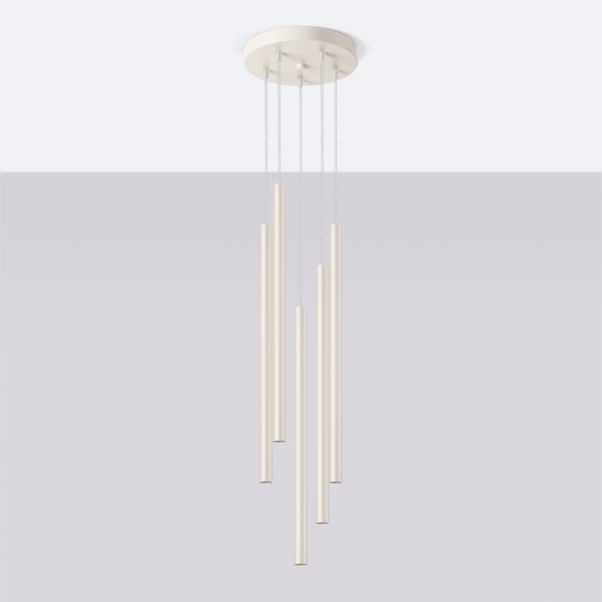 Chandelier on a string PASTELO 5xG9/8W/230V creamy