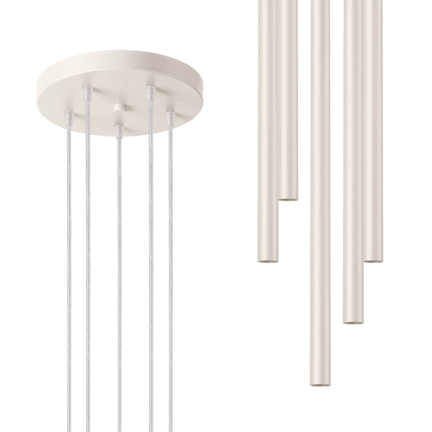 Chandelier on a string PASTELO 5xG9/8W/230V creamy