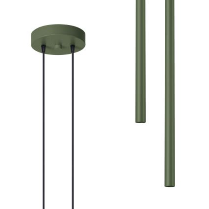 Chandelier on a string PASTELO 2xG9/8W/230V green