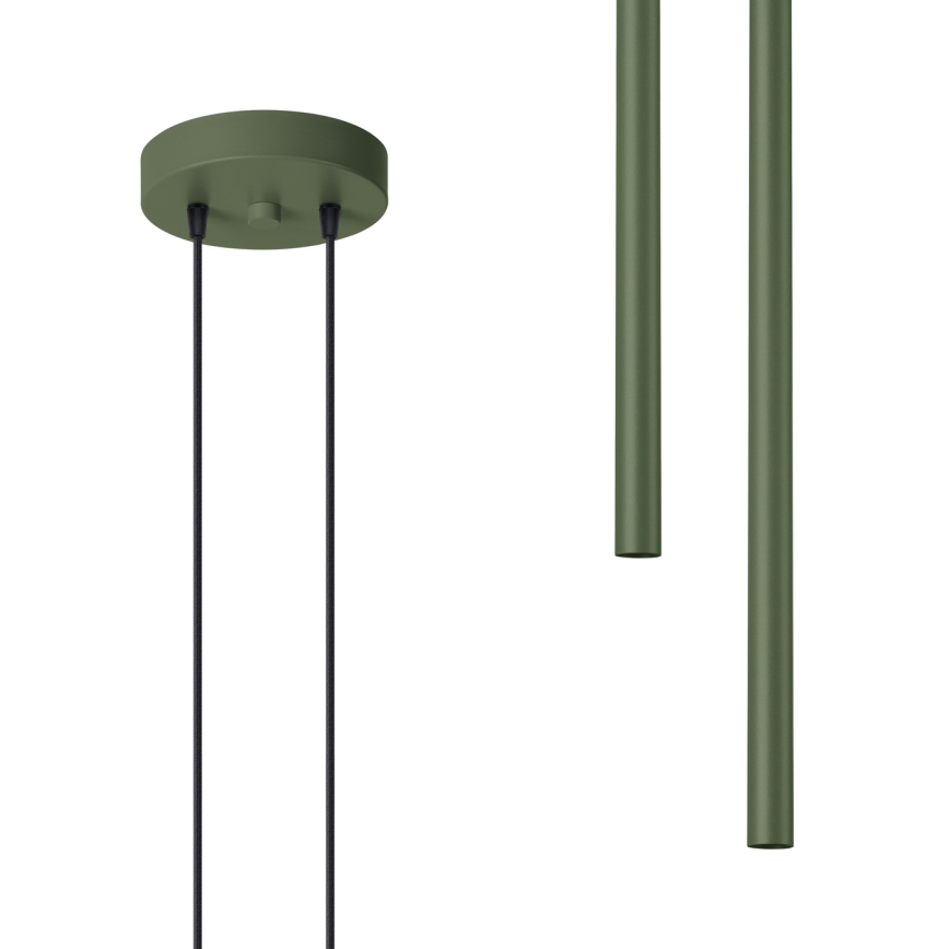 Chandelier on a string PASTELO 2xG9/8W/230V green