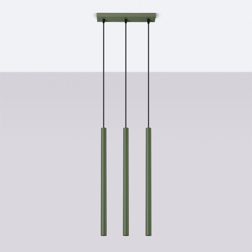 Chandelier on a string PASTELO 3xG9/8W/230V green