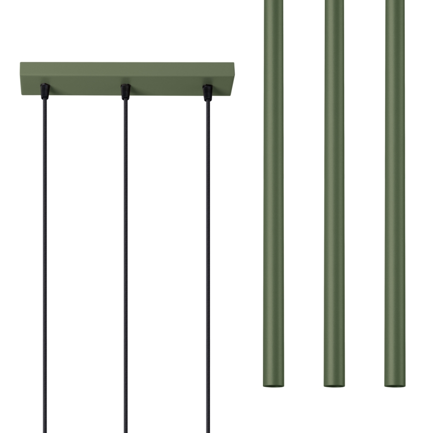 Chandelier on a string PASTELO 3xG9/8W/230V green