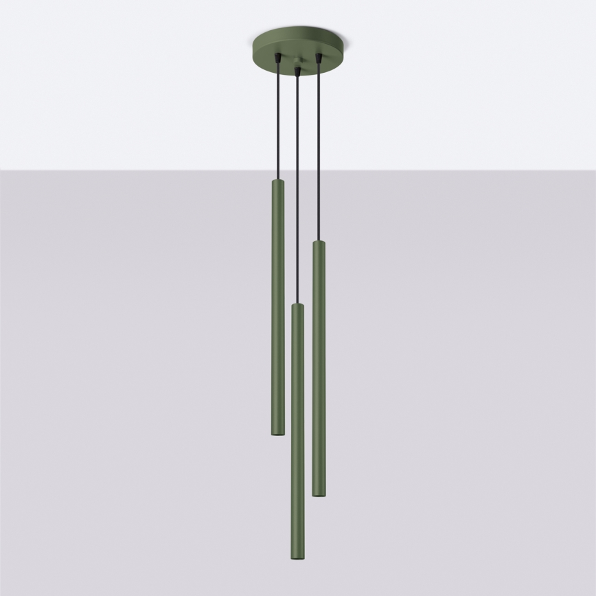 Chandelier on a string PASTELO 3xG9/8W/230V green