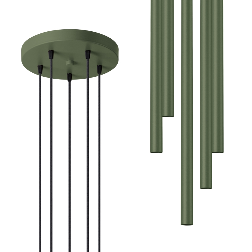 Chandelier on a string PASTELO 5xG9/8W/230V green