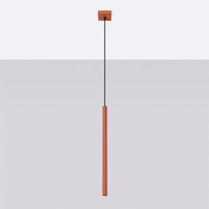 Chandelier on a string PASTELO 1xG9/8W/230V red