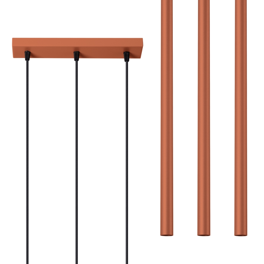 Chandelier on a string PASTELO 3xG9/8W/230V red