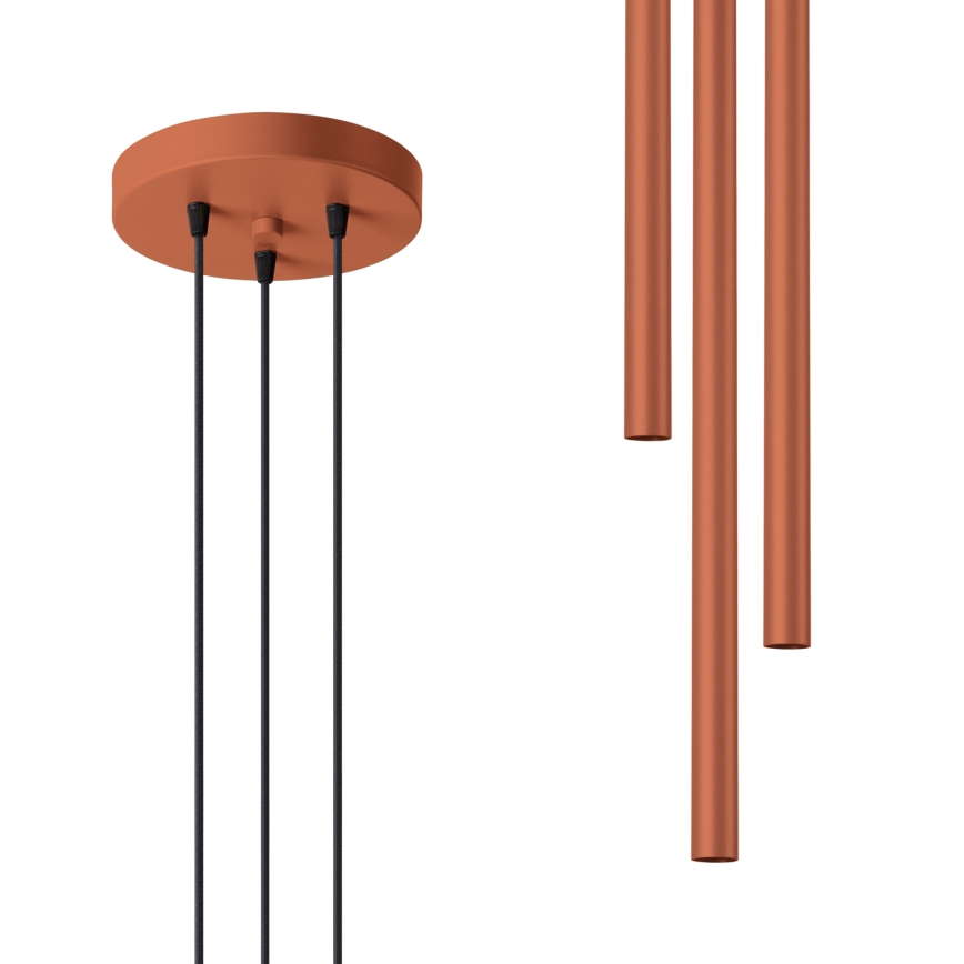 Chandelier on a string PASTELO 3xG9/8W/230V red