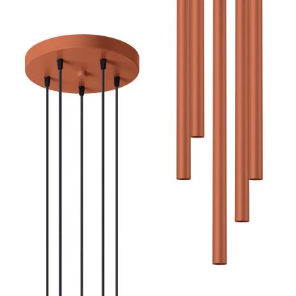 Chandelier on a string PASTELO 5xG9/8W/230V red