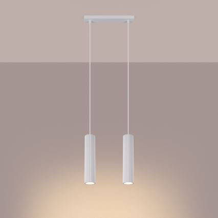 Chandelier on a string KARBON 2xGU10/10W/230V white