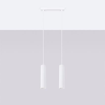 Chandelier on a string KARBON 2xGU10/10W/230V white