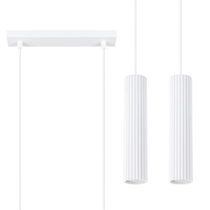 Chandelier on a string KARBON 2xGU10/10W/230V white