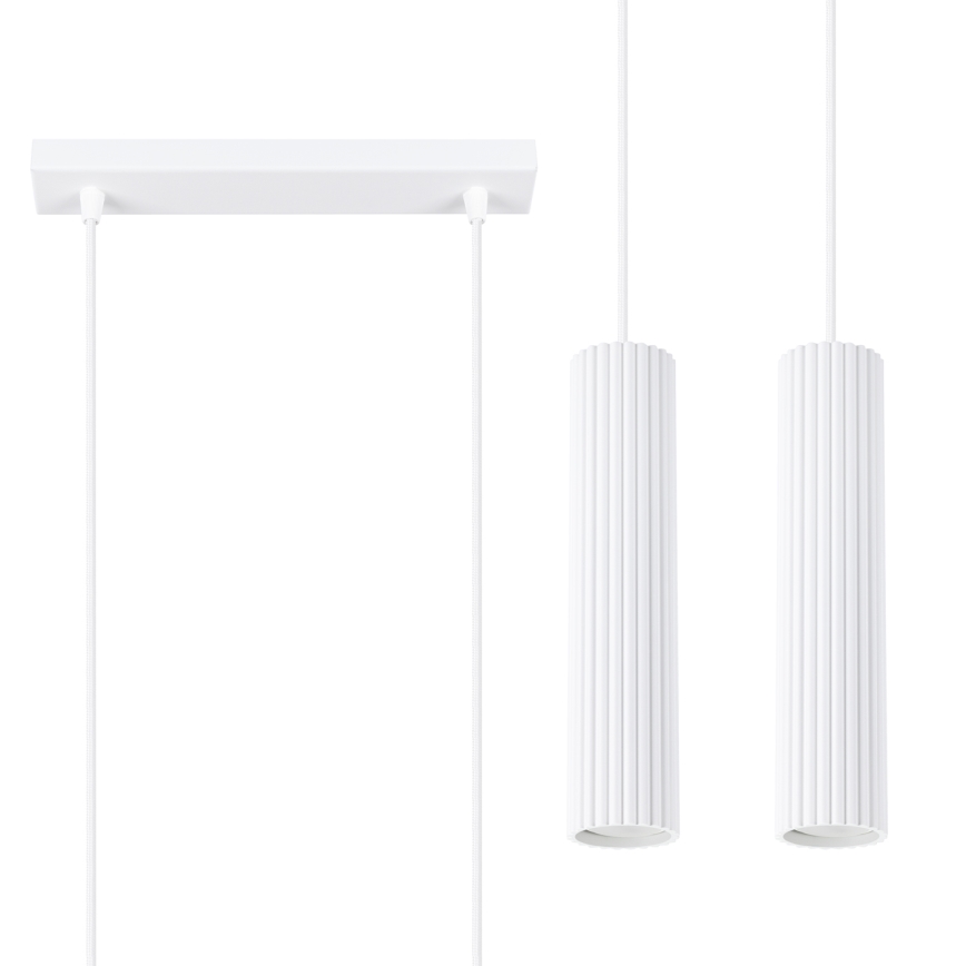 Chandelier on a string KARBON 2xGU10/10W/230V white