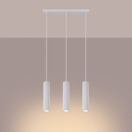Chandelier on a string KARBON 3xGU10/10W/230V white