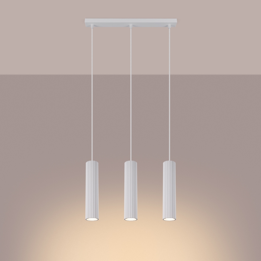 Chandelier on a string KARBON 3xGU10/10W/230V white