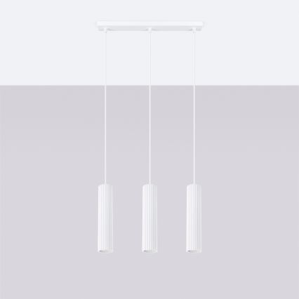 Chandelier on a string KARBON 3xGU10/10W/230V white