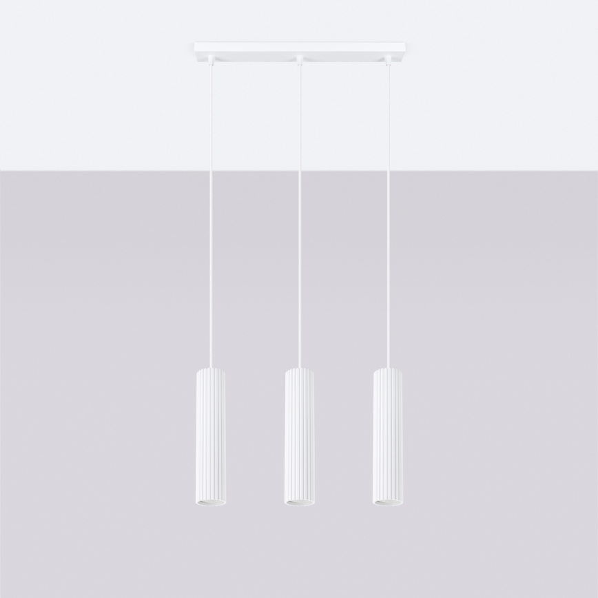 Chandelier on a string KARBON 3xGU10/10W/230V white