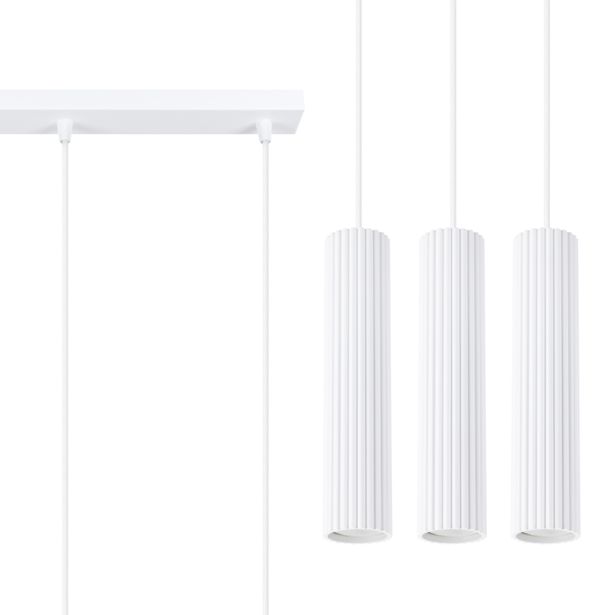 Chandelier on a string KARBON 3xGU10/10W/230V white