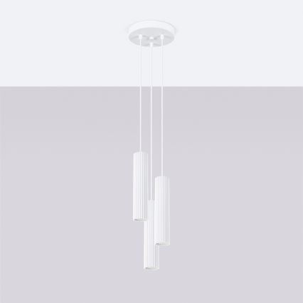 Chandelier on a string KARBON 3xGU10/10W/230V white