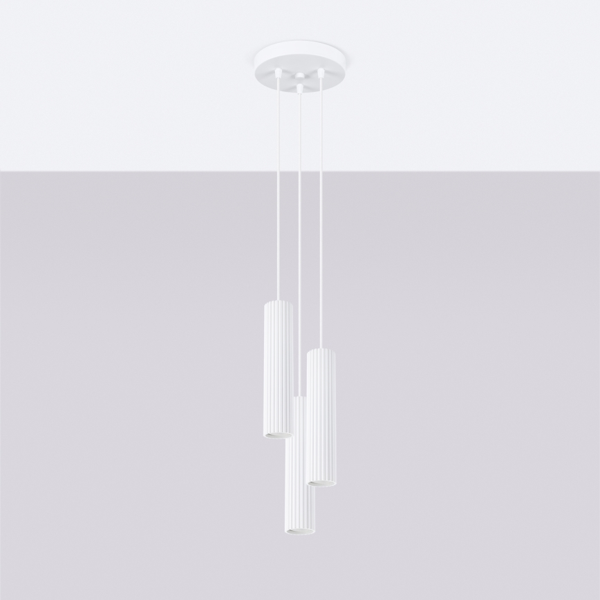 Chandelier on a string KARBON 3xGU10/10W/230V white