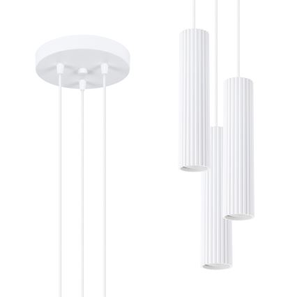 Chandelier on a string KARBON 3xGU10/10W/230V white