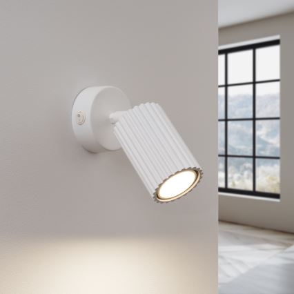 Wall spotlight KARBON 1xGU10/10W/230V white