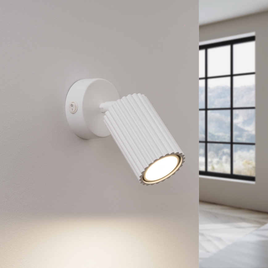 Wall spotlight KARBON 1xGU10/10W/230V white