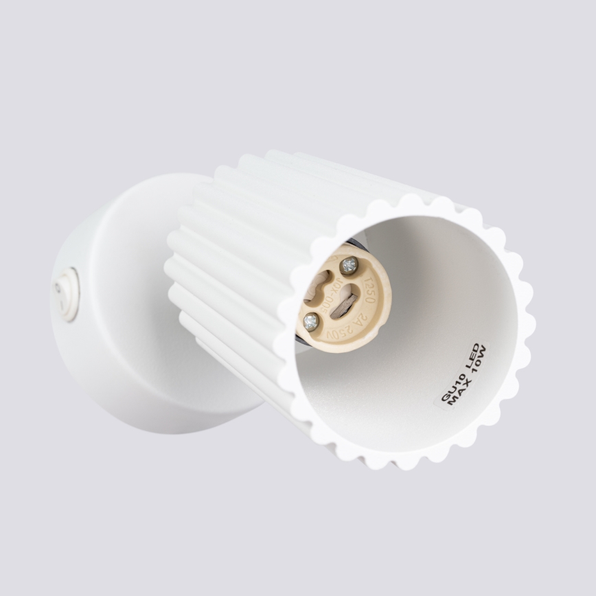 Wall spotlight KARBON 1xGU10/10W/230V white