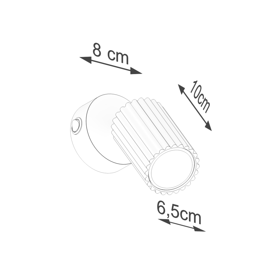 Wall spotlight KARBON 1xGU10/10W/230V white