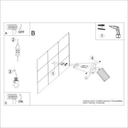 Wall spotlight KARBON 1xGU10/10W/230V white