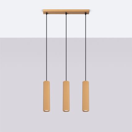 Chandelier on a string KARBON 3xGU10/10W/230V gold