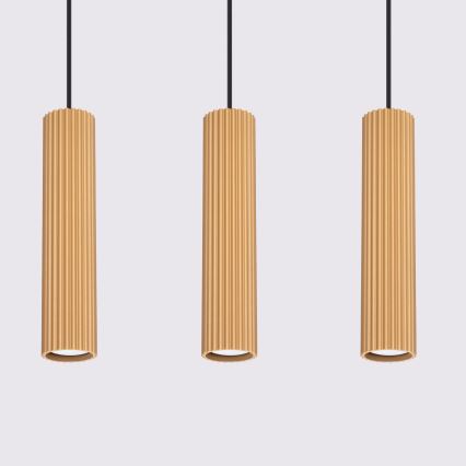 Chandelier on a string KARBON 3xGU10/10W/230V gold