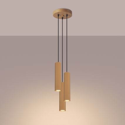 Chandelier on a string KARBON 3xGU10/10W/230V gold