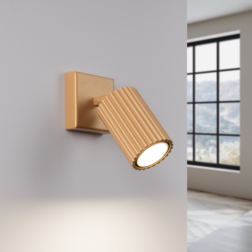 Wall spotlight KARBON 1xGU10/10W/230V gold