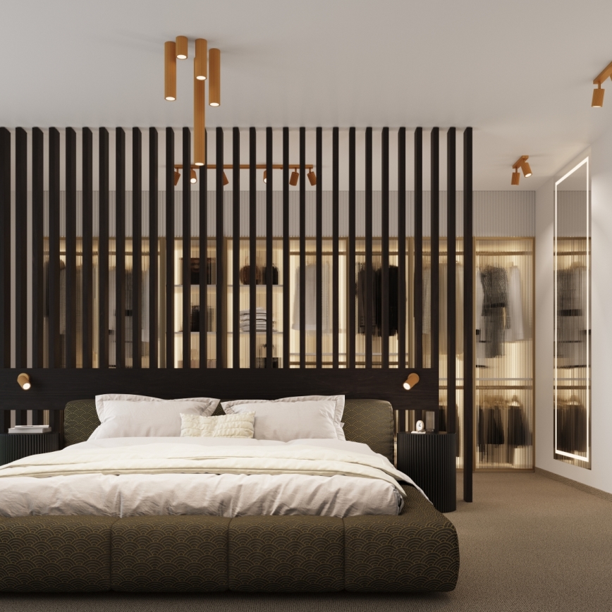Wall spotlight KARBON 1xGU10/10W/230V gold