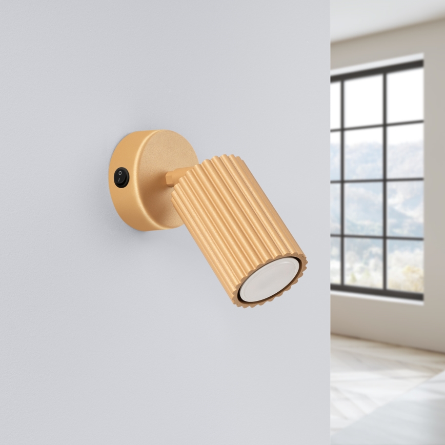 Wall spotlight KARBON 1xGU10/10W/230V gold