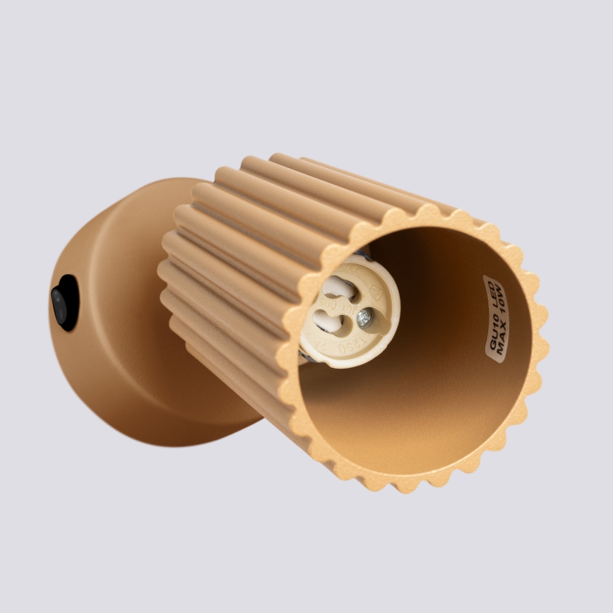 Wall spotlight KARBON 1xGU10/10W/230V gold