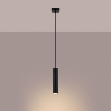Chandelier on a string KARBON 1xGU10/10W/230V black