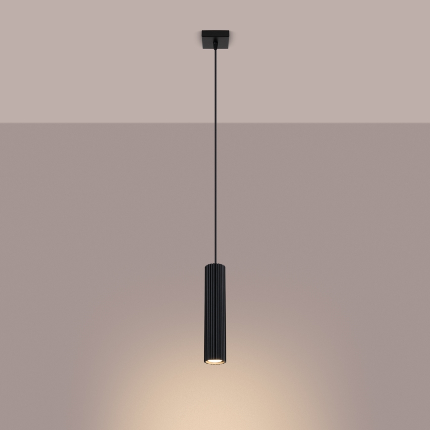 Chandelier on a string KARBON 1xGU10/10W/230V black