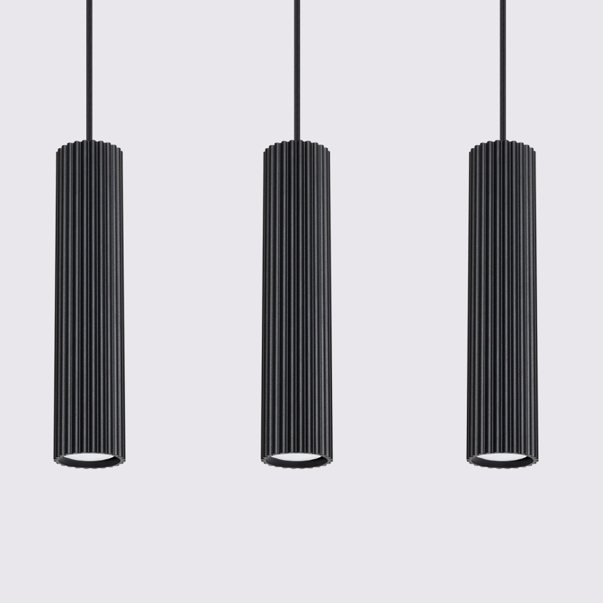 Chandelier on a string KARBON 3xGU10/10W/230V black