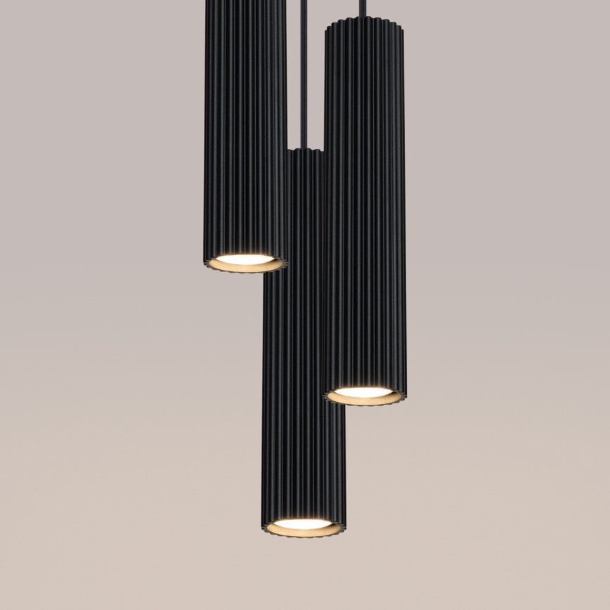 Chandelier on a string KARBON 3xGU10/10W/230V black