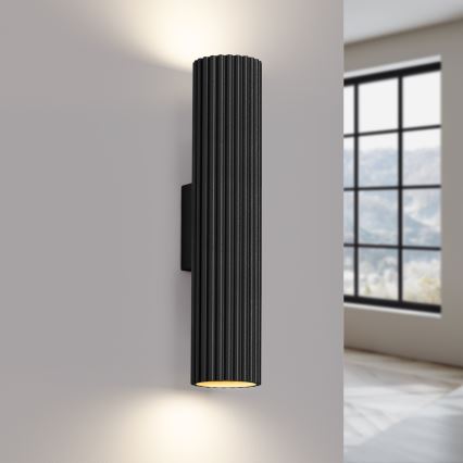 Wall light KARBON 2xGU10/10W/230V black