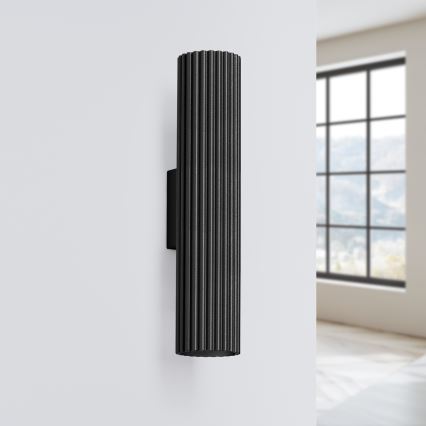 Wall light KARBON 2xGU10/10W/230V black
