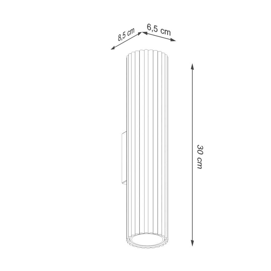 Wall light KARBON 2xGU10/10W/230V black