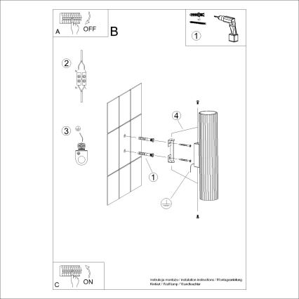Wall light KARBON 2xGU10/10W/230V black