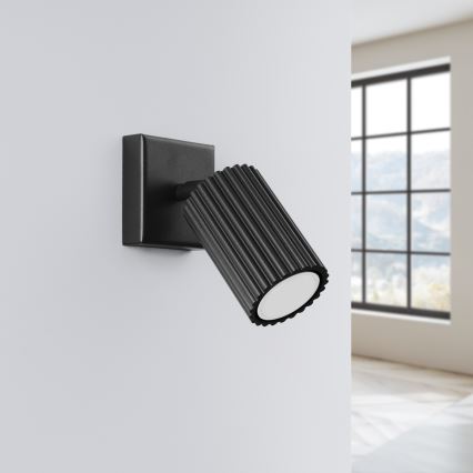 Wall spotlight KARBON 1xGU10/10W/230V black