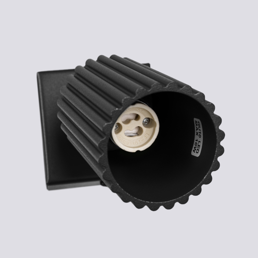 Wall spotlight KARBON 1xGU10/10W/230V black