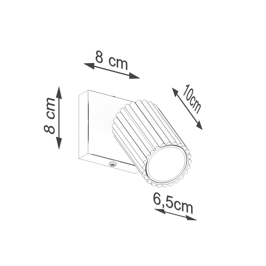 Wall spotlight KARBON 1xGU10/10W/230V black