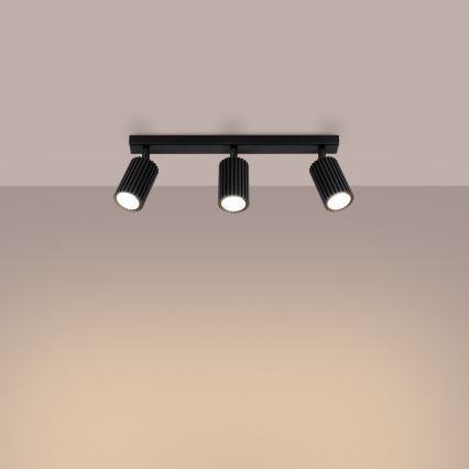 Spotlight KARBON 3xGU10/10W/230V black