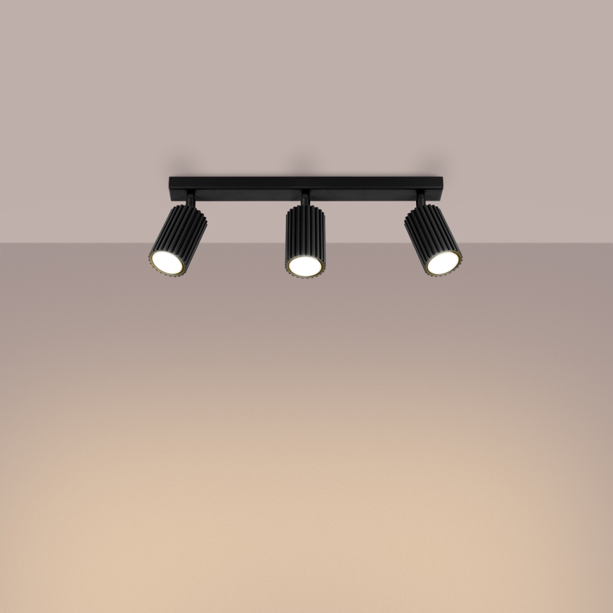 Spotlight KARBON 3xGU10/10W/230V black