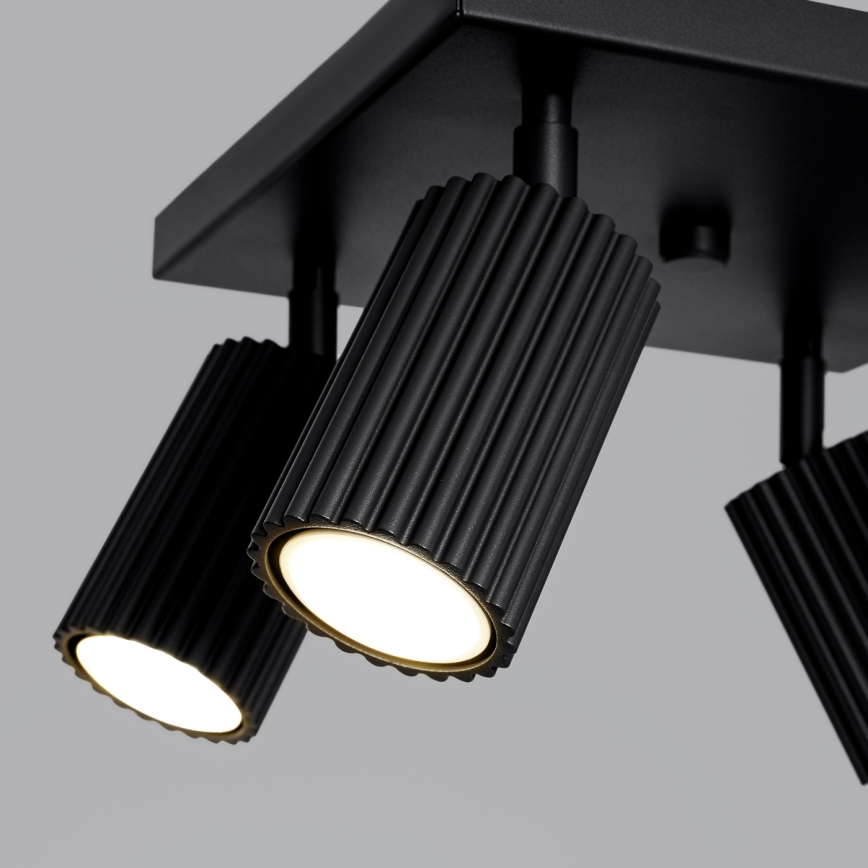 Spotlight KARBON 4xGU10/10W/230V black
